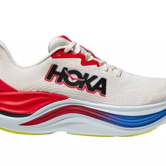 Hoka Skyward X White Red Blue Athletic Shoes